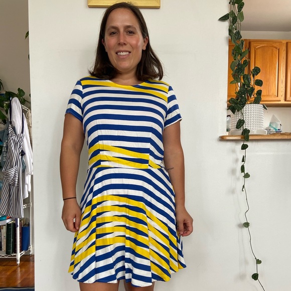 Dusen Dusen Dresses & Skirts - Dusen Dusen Box Swing Dress in Blue Moire